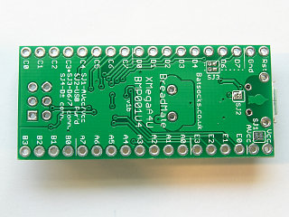 The underside of the USB XMega PDI board (v1b)